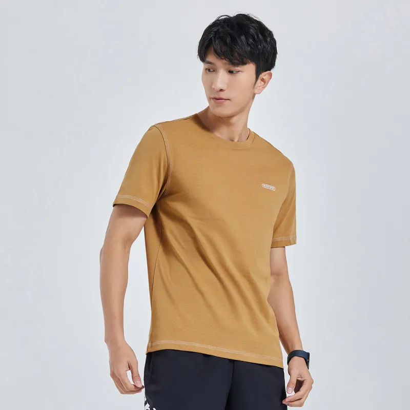Erke T Shirts Men Chestnut Brown-4