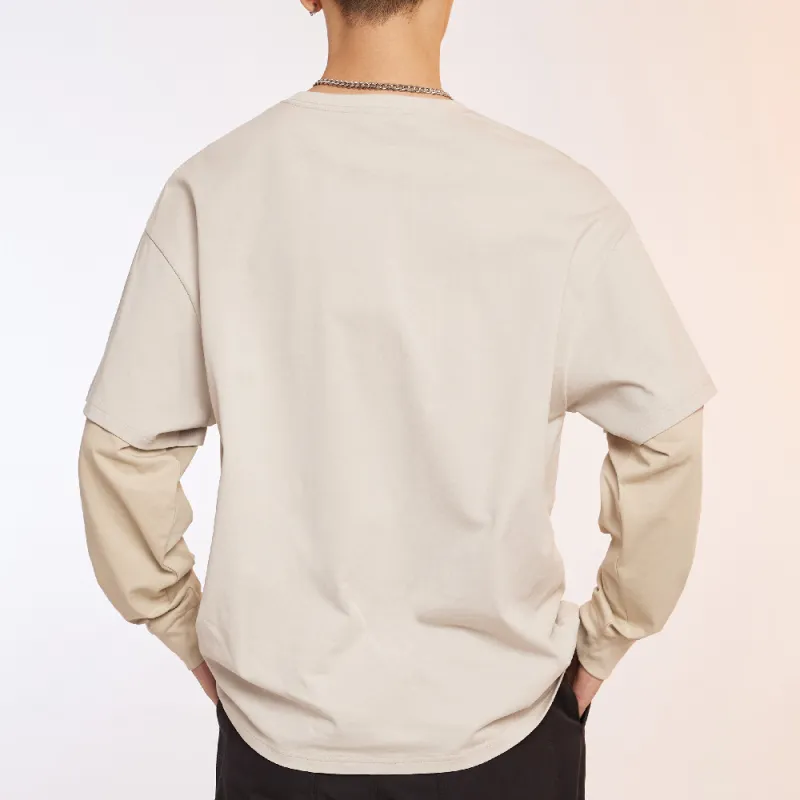 CAT FW22 Mock Two Piece Long Sleeved T Shirt Unisex-3