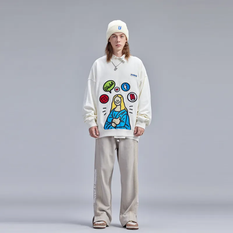Guuka Sweatshirt Unisex Cream White-2