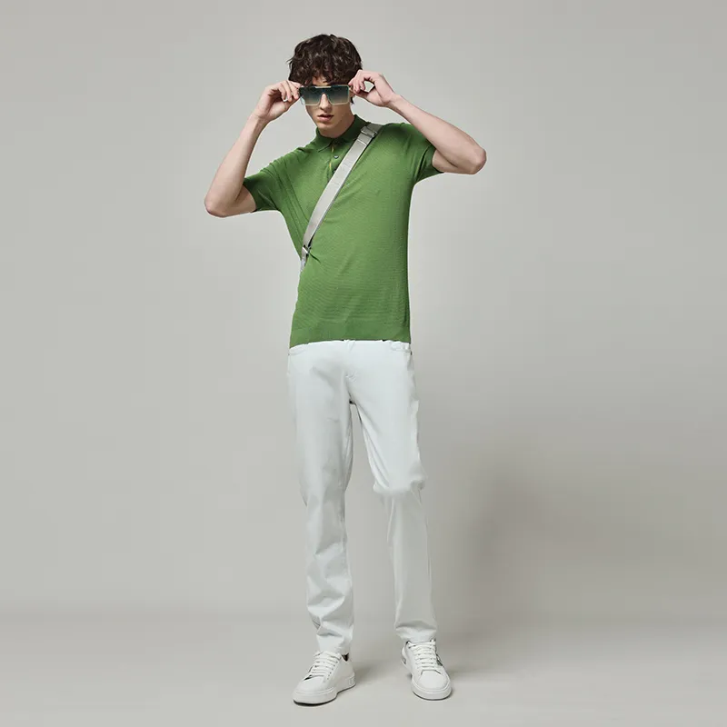RARE Polo Shirt Short Sleeved T Shirts Men's Green-3