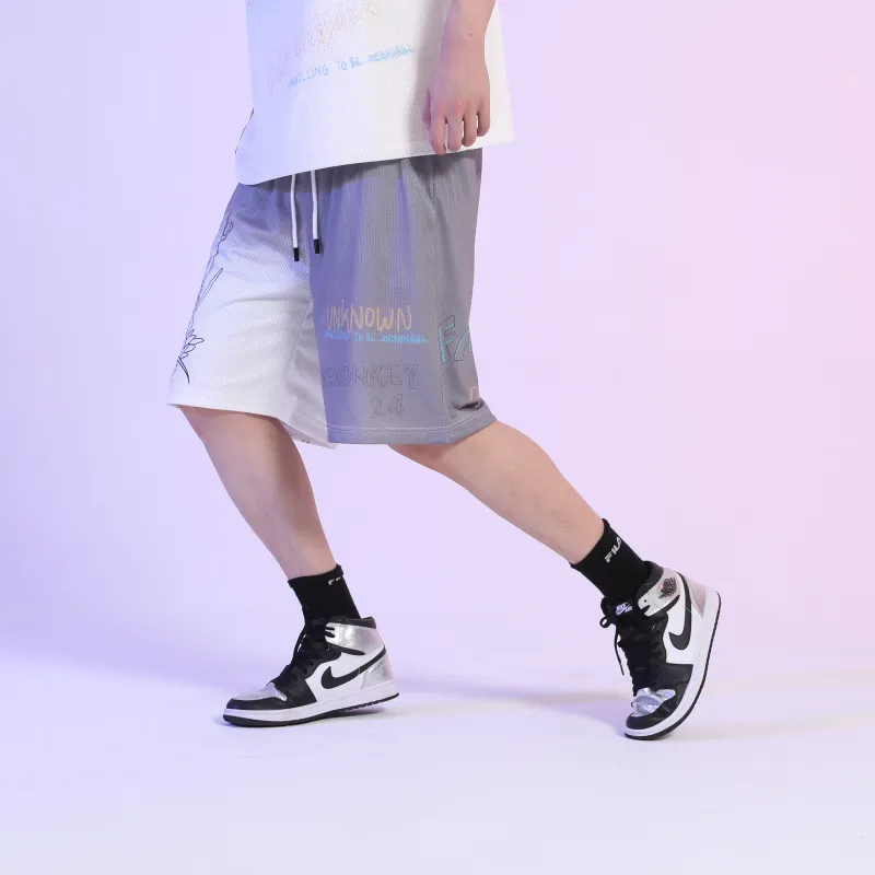 FireMonkey Basketball Shorts Unisex Gray-4