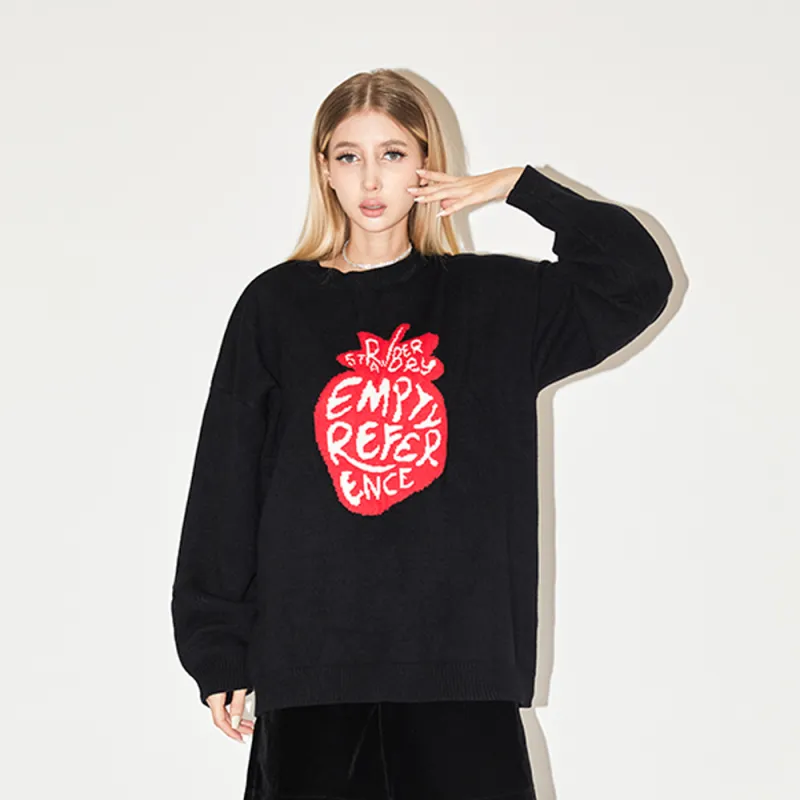 EMPTY REFERENCE Sweaters Unisex Black-4