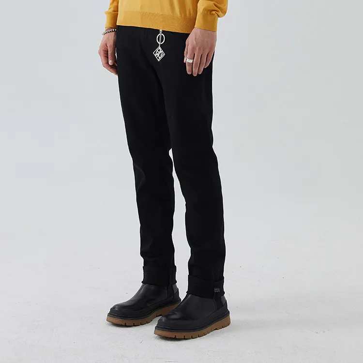 DAVID NAMAN Slim Fit Pants Jeans Men's Black-4