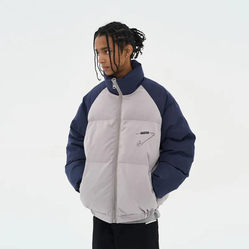 HARSH AND CRUEL FW22 Letter Stand Collar Loose Fit Thickened Puffer Jacket Unisex-14