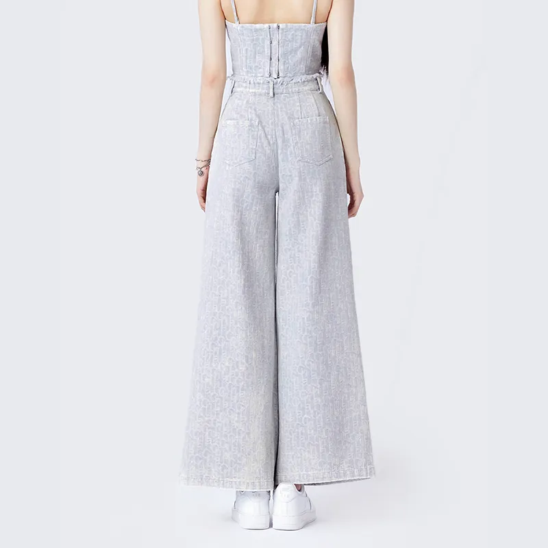 Laurence & Chico Wide Leg Thin Jeans Women's Gray-3