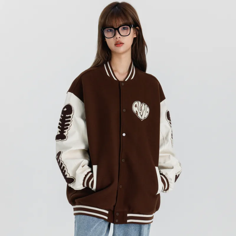 ALL NIGHT DAYS Baseball Jacket Fall Unisex-17