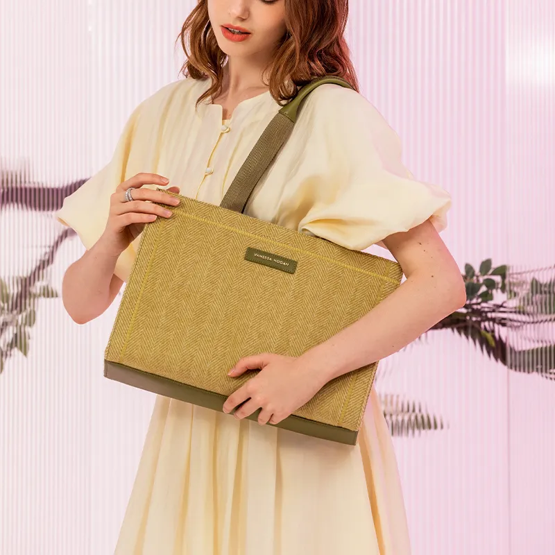 VANESSA HOGAN Vh Classic Series Cow Leather Handbag Shoulder Bag Regular Women's Olive Green-3