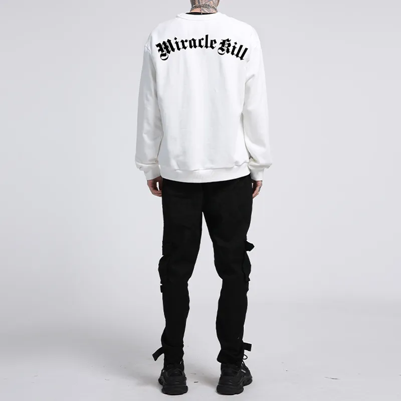 MIRACLE KILL Crew Neck Loose Fit Regular Sweatshirt Unisex-3
