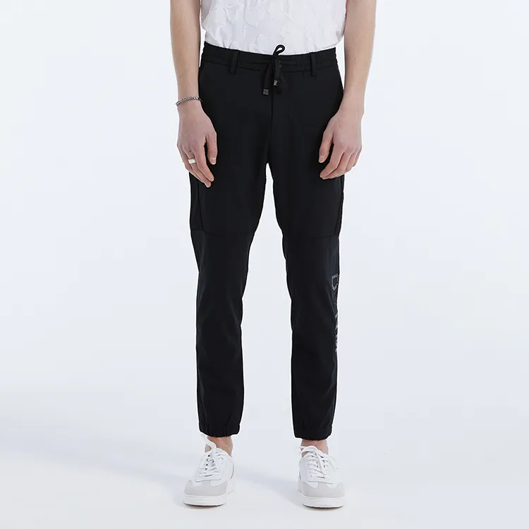 DAVID NAMAN Knitted Sports Pants Men's Black-5