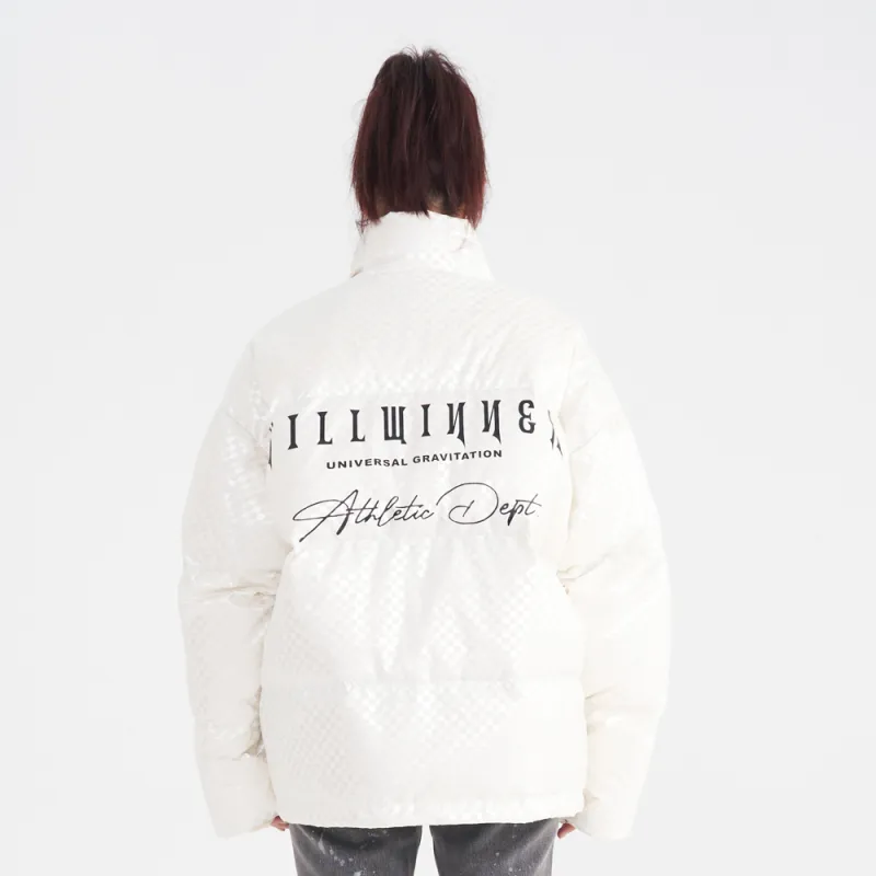 KILLWINNER Letter Stand Collar Loose Fit Thickened Down Jacket Unisex-8
