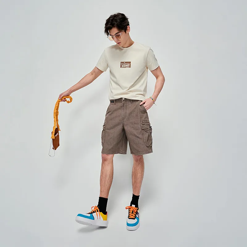 Lee Denim Shorts Men Brown-3