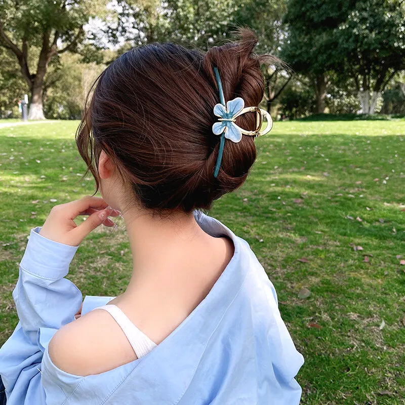 SENDME Hair Clips Women's Blue-1