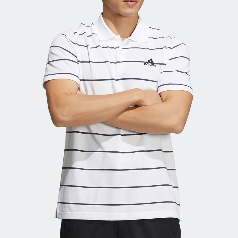 Adidas Polo Shirts Men White-4