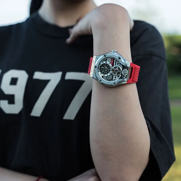 HANBORO Monster Series Automatic Mechanical Movement Watch Men's Watches Cut-Out Dial HBR995-BR-7