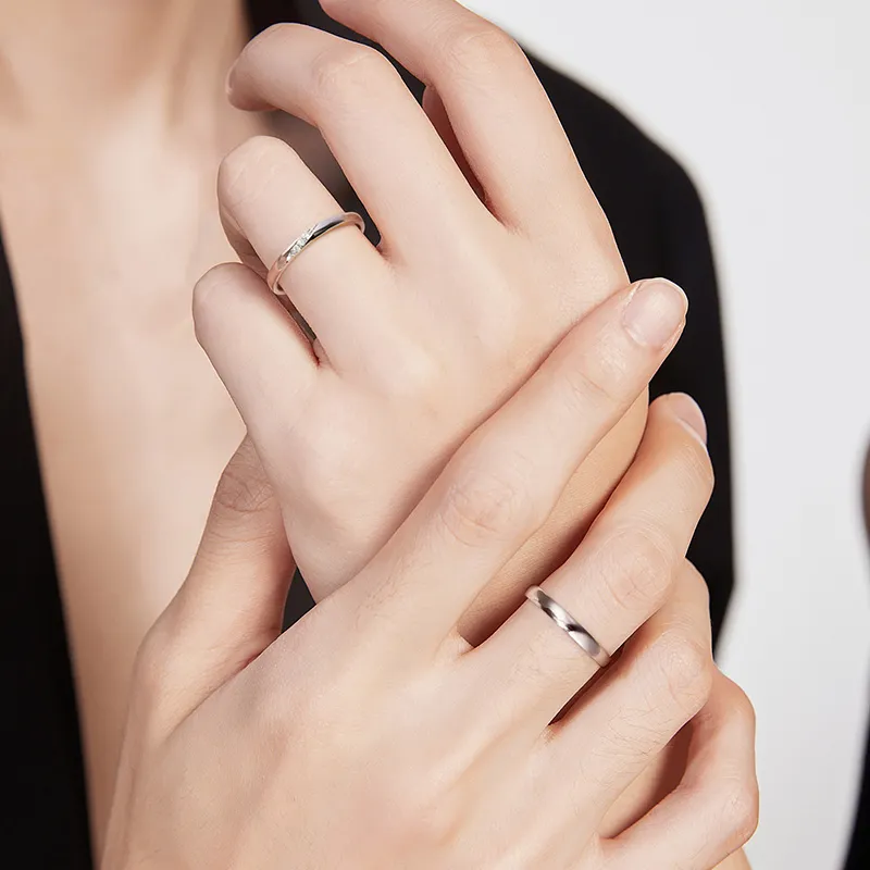 FANCI 18K Gold White Gold Rings Unisex-2