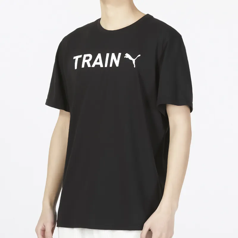 PUMA T Shirts Men Black-4