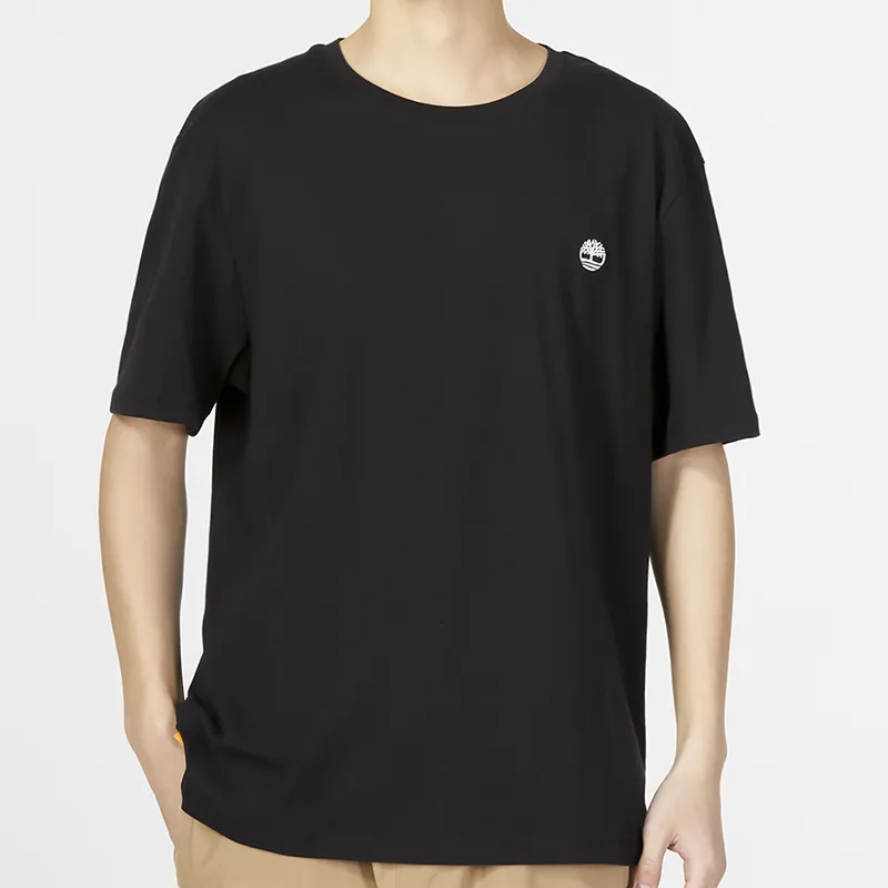 Timberland Drop Shoulder Sleeve T Shirt Men's Black-2