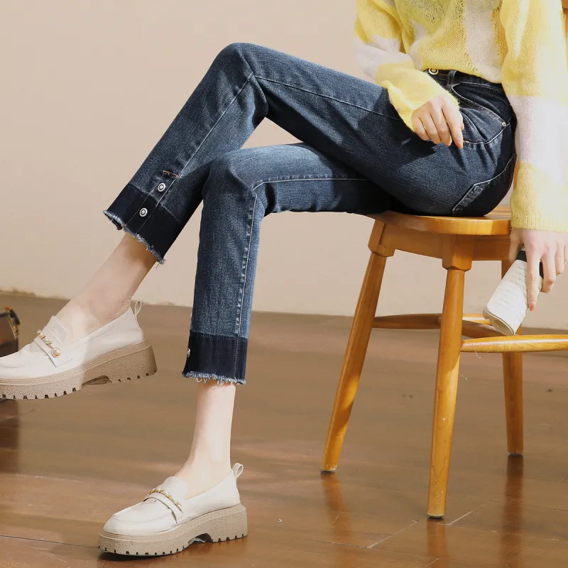 MITUAN Jeans Women's Blue Gray-4