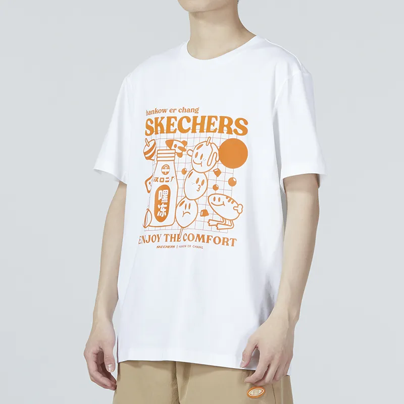 Skechers Hankou No. 2 Factory Joint Series T-Shirts Men Bright White-2