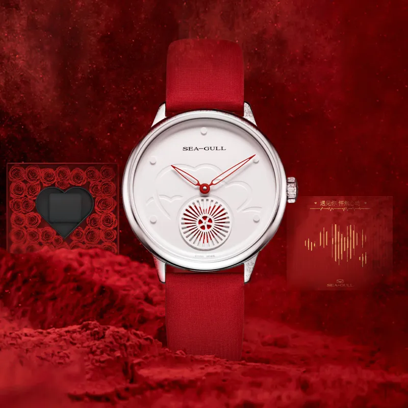 Sea Gull Artist Heartbeat Automatic Mechanical Movement Watch Women's Watch White Dial-3