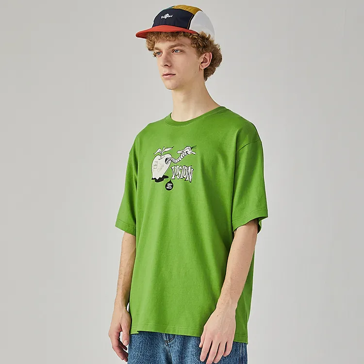 Vision Street Wear Short Sleeved T Shirts Unisex Fruit Green-4