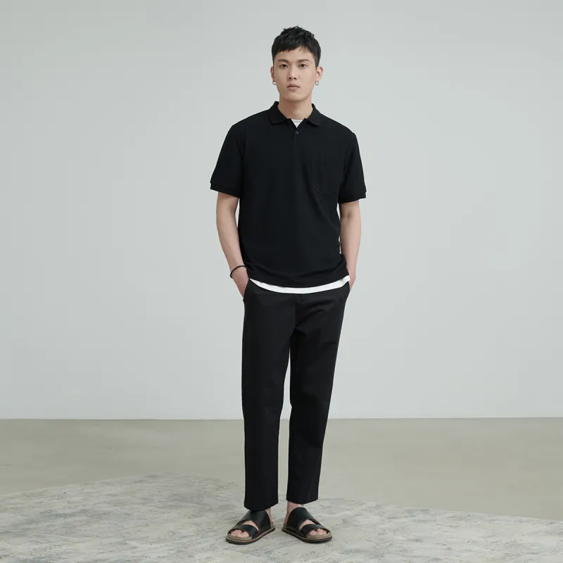 A.B.X Loose Fit Short Sleeved Polo Shirt Men's-19