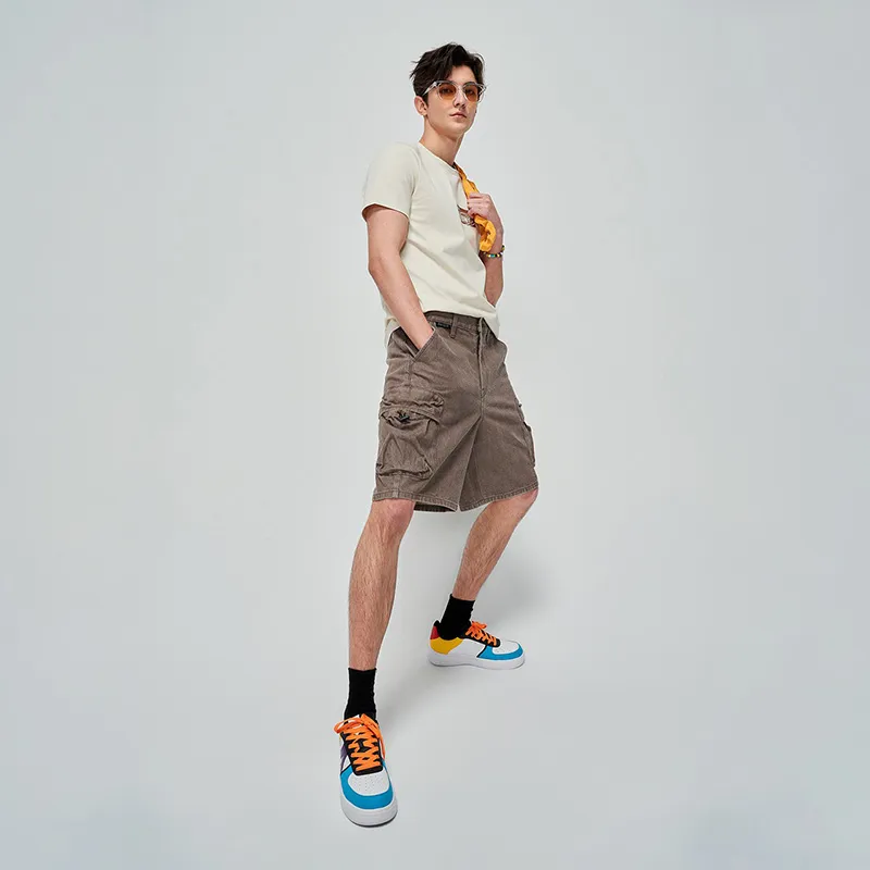 Lee Denim Shorts Men Brown-2