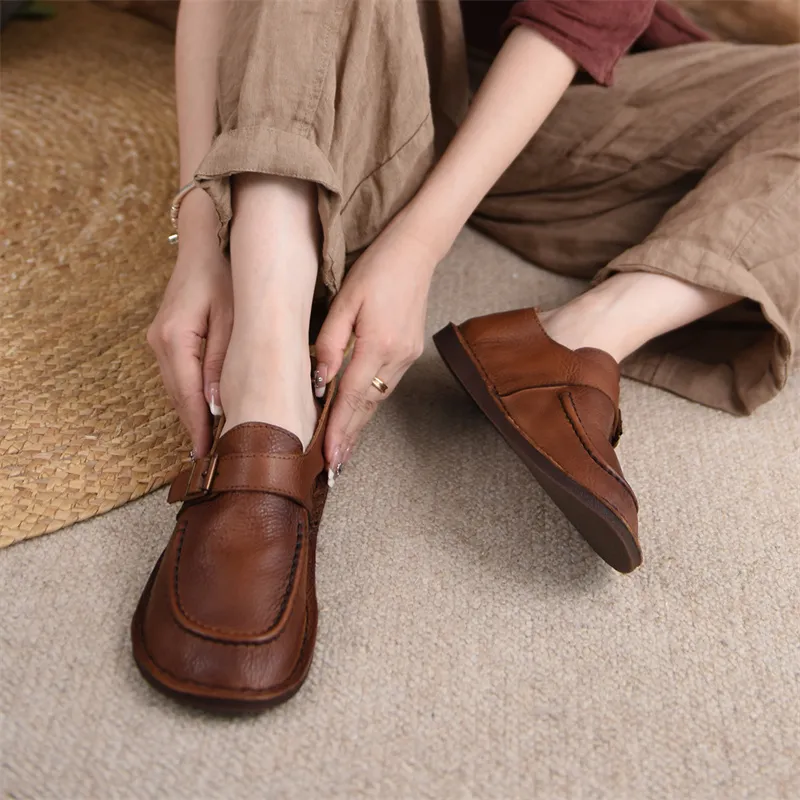 ARTMU Women's Casual Shoes Women's Low Top Coffee/Camel-5