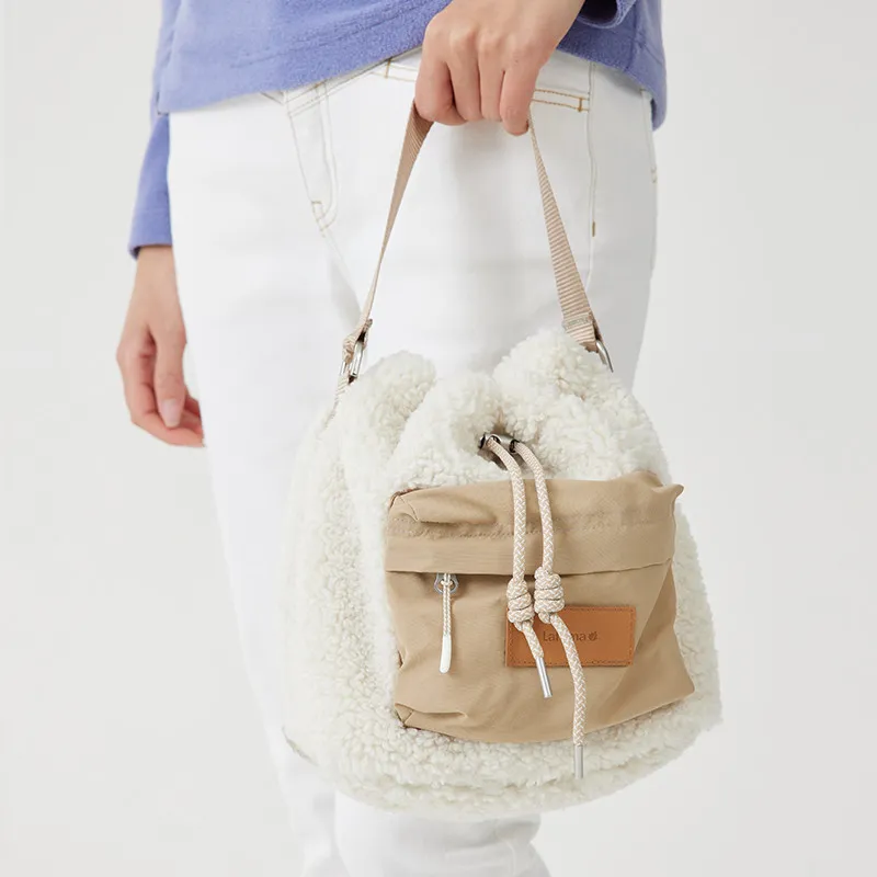 Lafuma Fabric Handheld Crossbody Bag Shoulder Bag Regular Women's Mist White-4