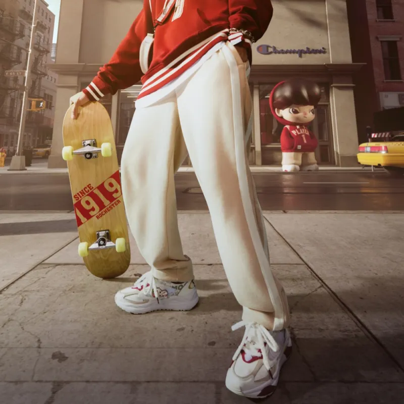 Pop Mart X Champion Chunky Sneakers Men Low Top White/Red-5