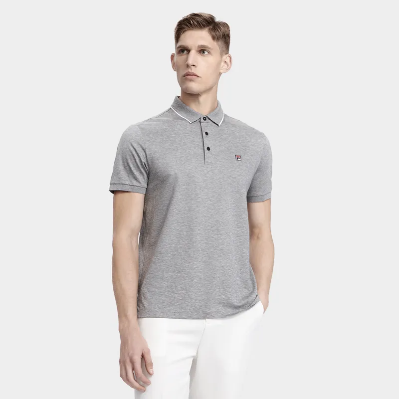 FILA Polo Shirt Men's Light Black Gray-2