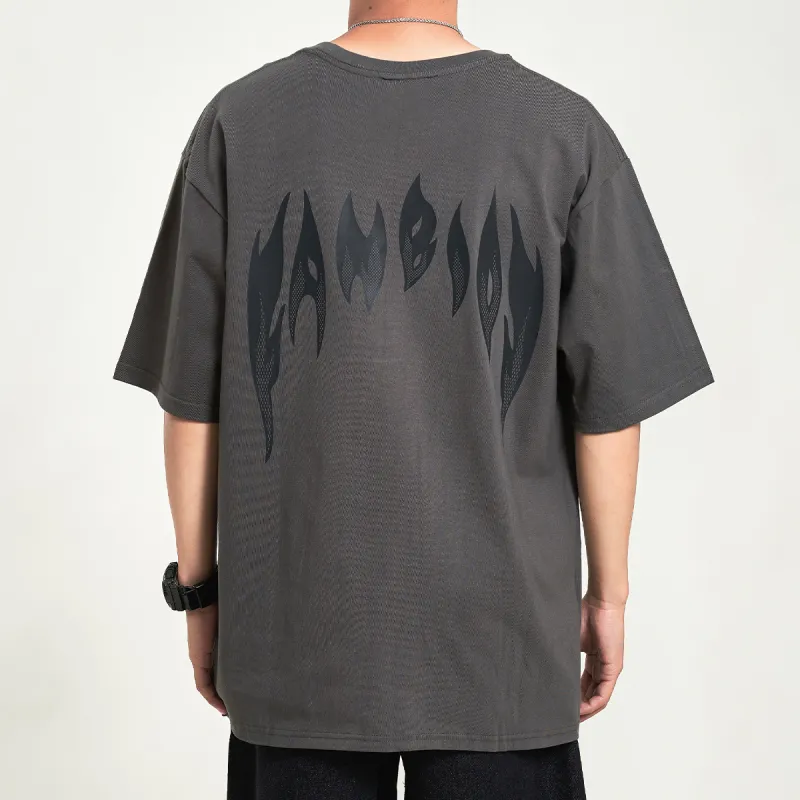 FANBIOU Fire-print Unisex T-shirt-4