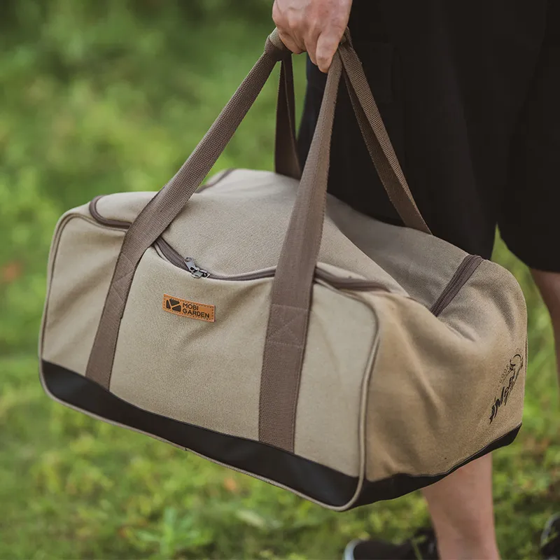 MOBI GARDEN Canvas Equipment Storage Bag Tool Bag Storage Box Storage Bag Regular Unisex Warm Sand-4