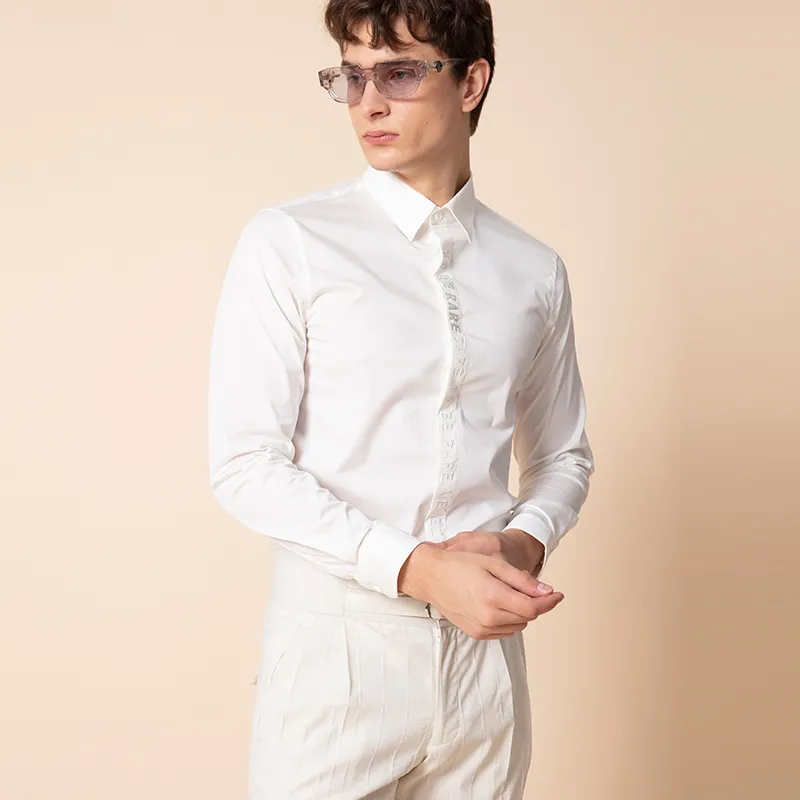 RARE Long Sleeved Shirt Men's White-3