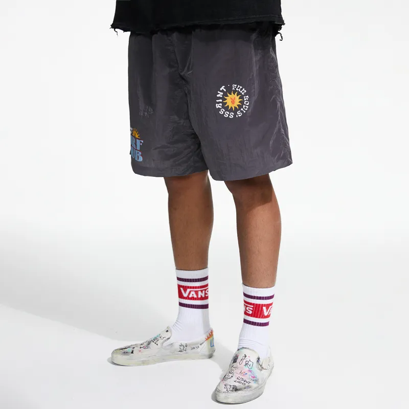 Playboy X SSSAINT LOUIS SSSAINT LOUIS X Playboy Co branded Series Casual Shorts Unisex Dark Gray-3