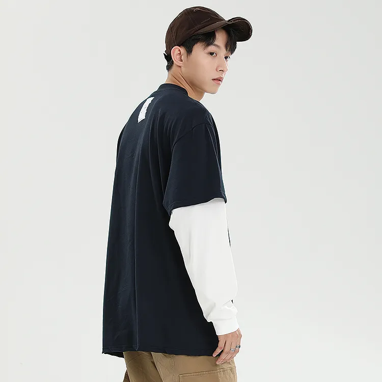 LOMBT Mock Two-Piece Long-Sleeved T-Shirt Unisex-3