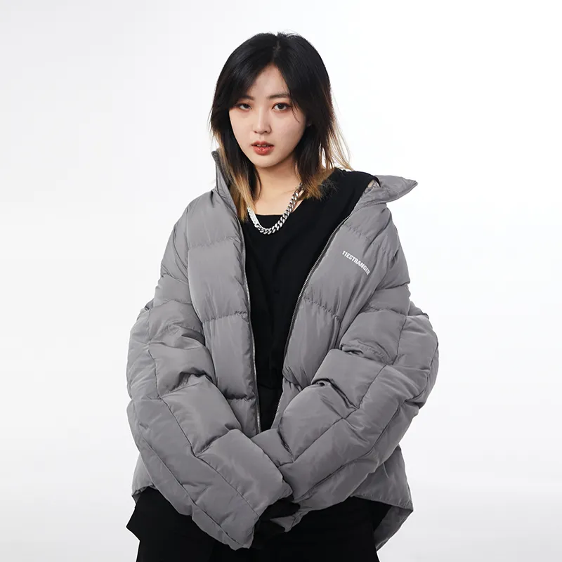 11ESTRANGER Puffer Jacket Unisex Gray-4