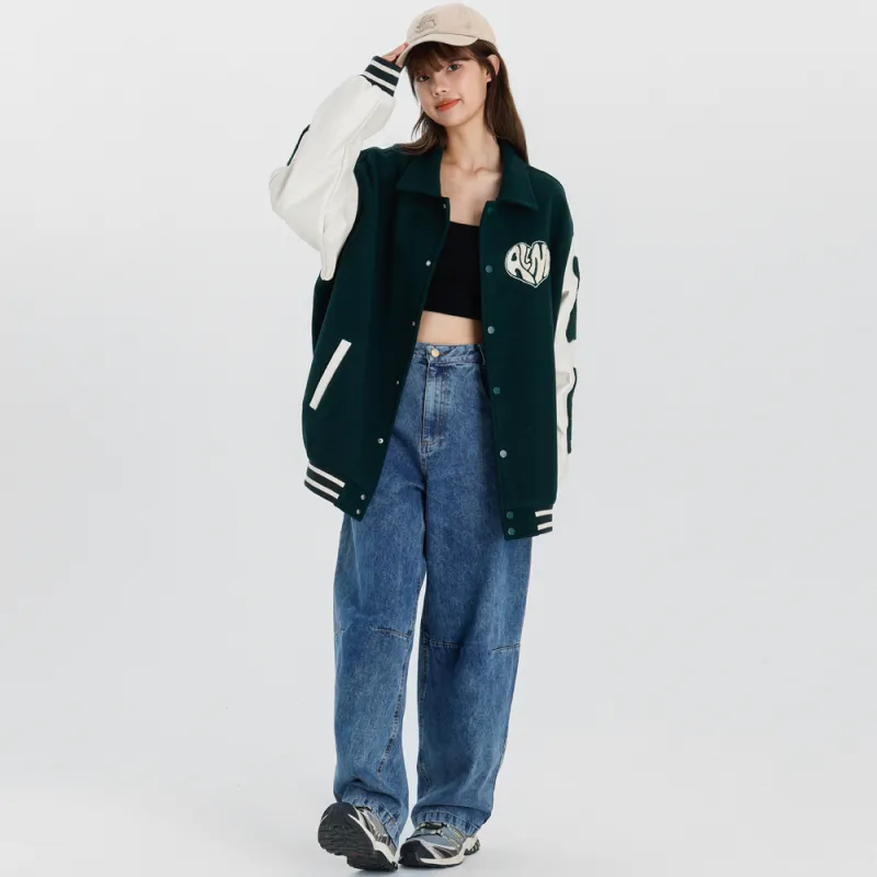ALL NIGHT DAYS Baseball Jacket Fall Unisex-8