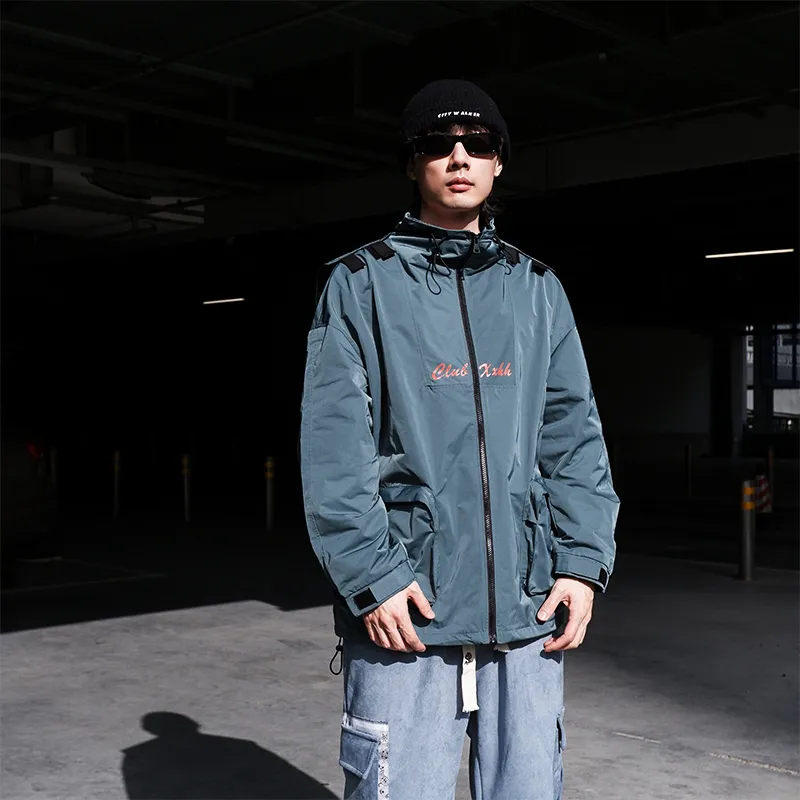 Clubxxhh Loose Fit Jacket Unisex Green-3