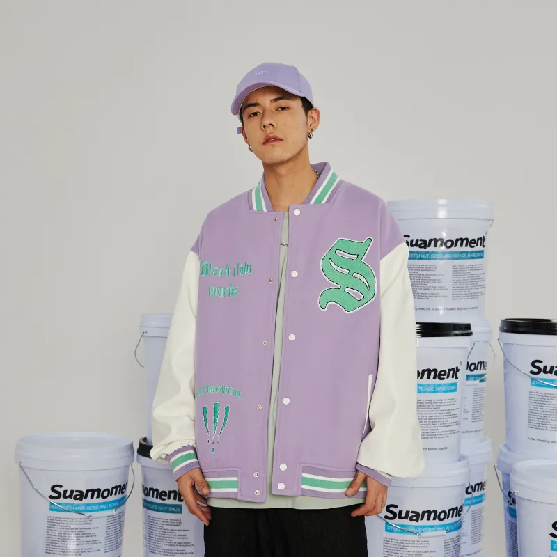 Suamoment 2023 Spring/summer Baseball Jacket Unisex-18
