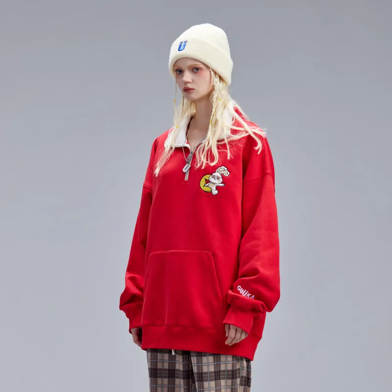 Guuka Sweatshirts Unisex Red-4