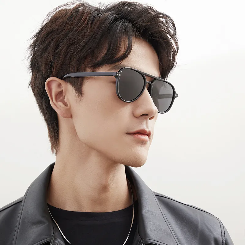 MUYKUY TR90 Aviator Sunglasses Unisex-3