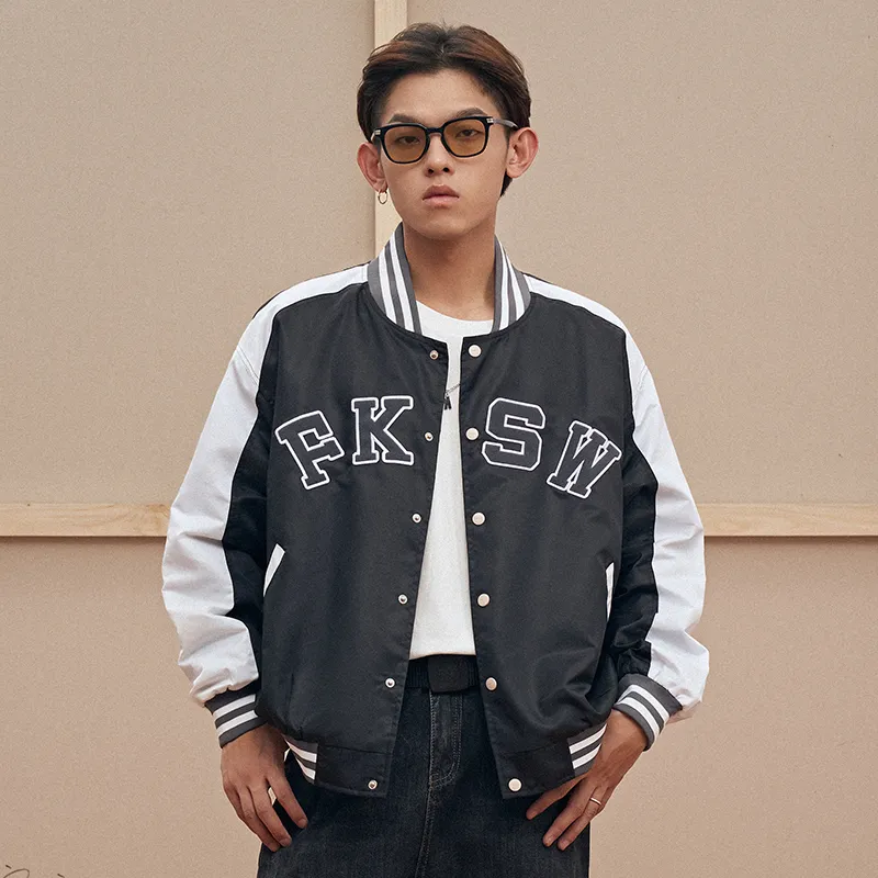 FKSW Loose Fit Thickened Baseball Jacket Unisex-1