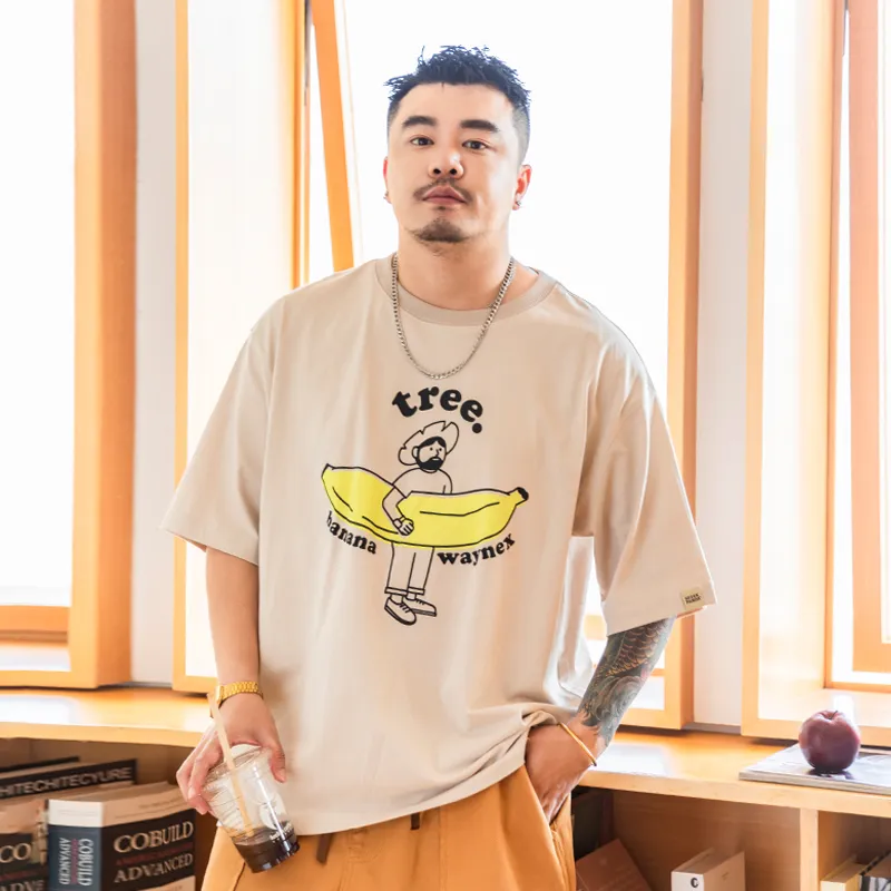 WAYNEXZAVIER T Shirts Men Apricot-4