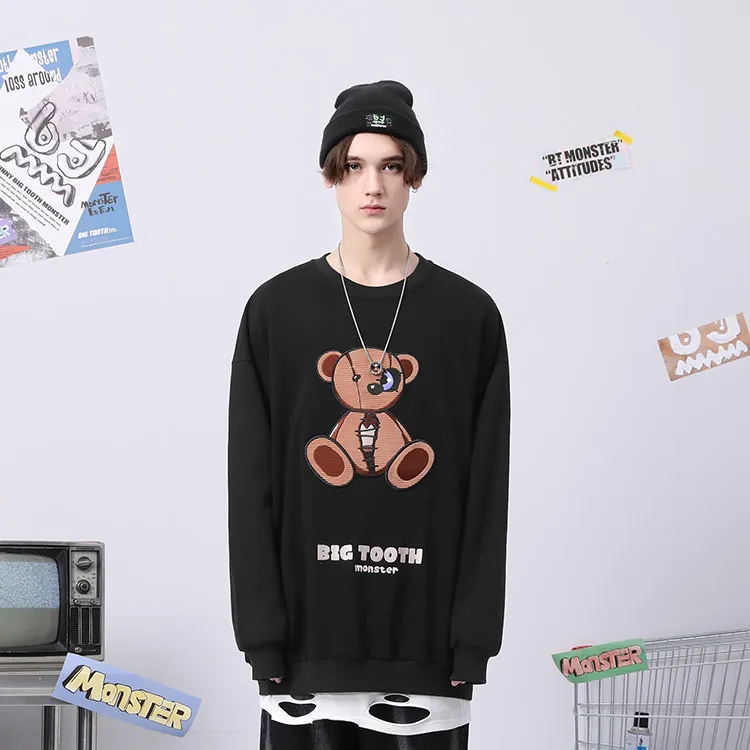 Bt Crew Neck Loose Fit Regular Sweatshirt Spring Fall Unisex-2