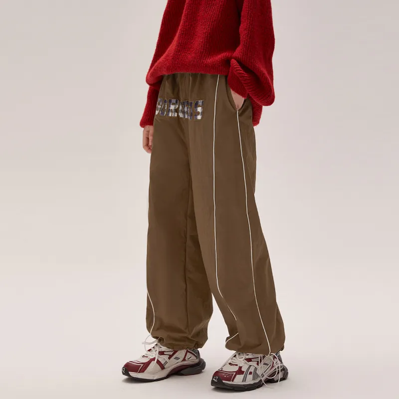 I'M ONE Knitted Sports Pants Women's Coffee Brown-4