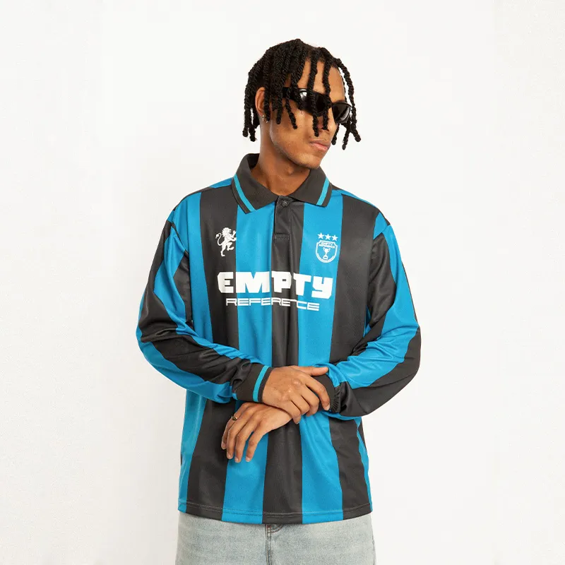 EMPTY REFERENCE Polo Shirts Unisex Blue-5