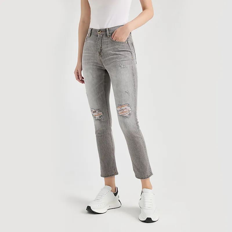 23R+ Straight Jeans Women's Smoke Gray-6