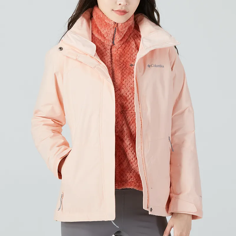 Columbia Windbreaker Jacket Women's Pink-4
