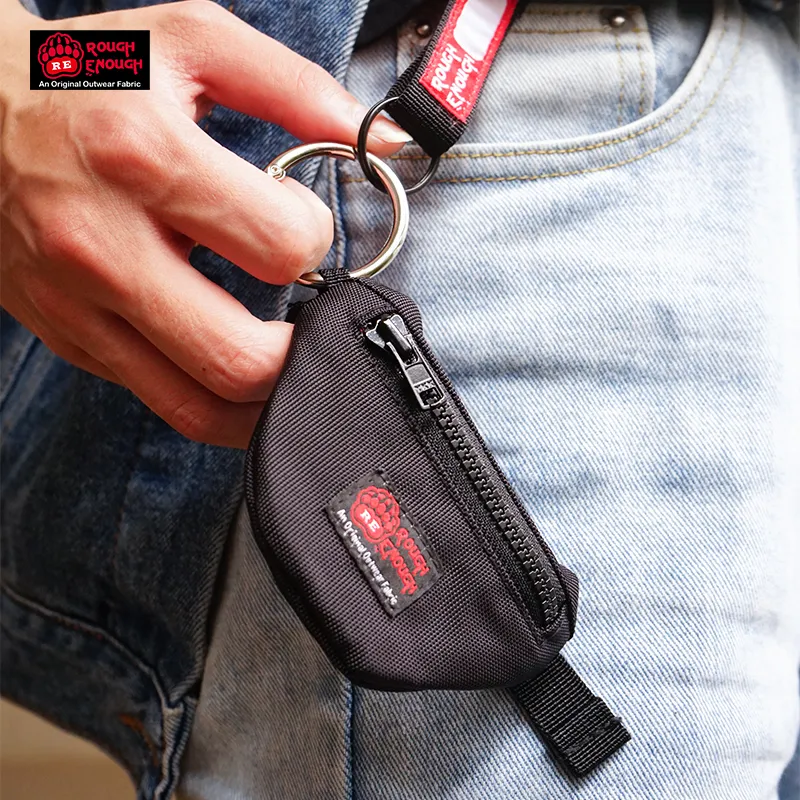 Rough Enough Nylon Key Pouch Mini Unisex Black-6